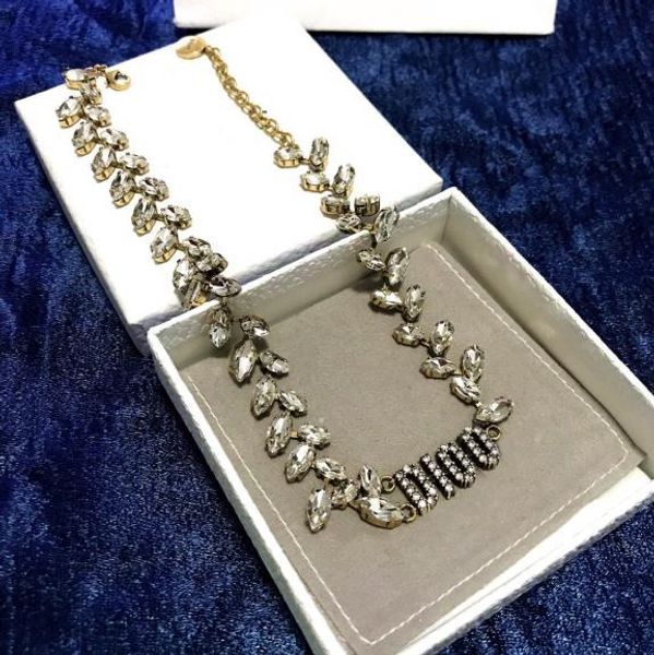 

new wheat ear horse eye diamond fashion designer jewelry luxury designer jewelry women necklace, Silver