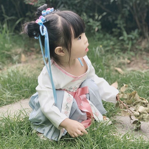 

популярен этнический стиль hanfu женские сокровища вышитые платье принцессы оригинальный весной и летом старинные стиль девушки в китайском, Blue