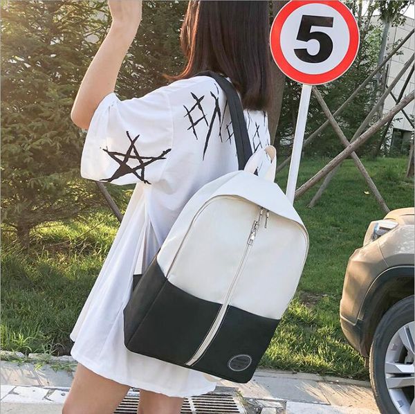 

2019 brand fashion luxury designer bags Creative new backpack women's pure color canvas couple backpack campus students simple backpack