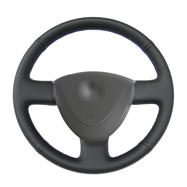 

black pu artificial leather car steering wheel cover for city 2002-2008 fit jazz 2001-2007