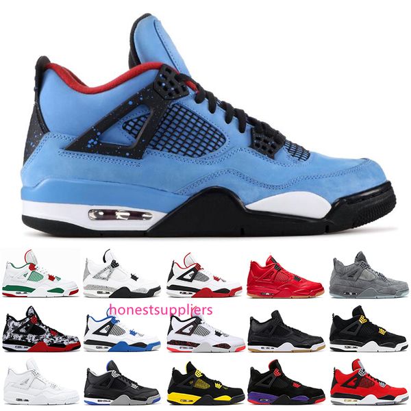 

4 4s mens basketball shoes bred cactus jack tattoo black pizzeria thunder cactus jack men trainer designer sneakers sport running shoes 7-13