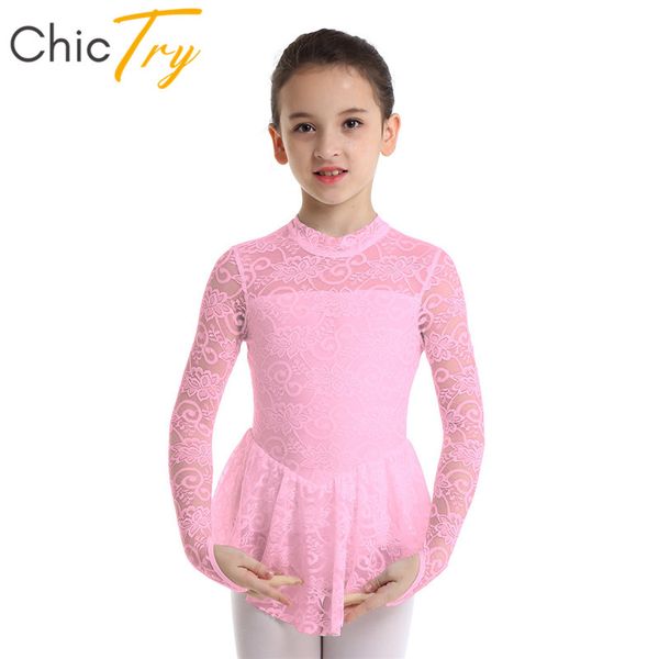 Freebily Kids Girls Sleeveless Turtle Neck Ballet Dance Dress Gymnastics Leotard Dancewear Skating Dancing Outfit
