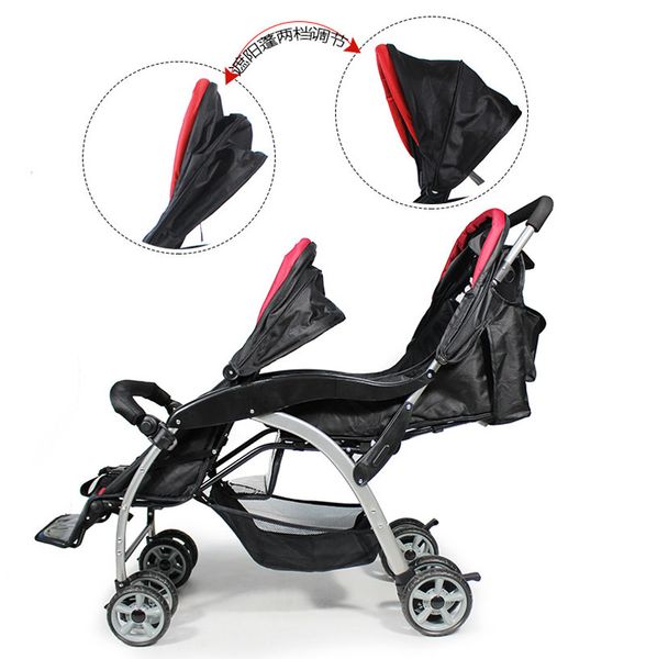 

newborn lightweight twins baby stroller double pram folding shock absorber baby carriage double 2 in 1 stroller for twins baby