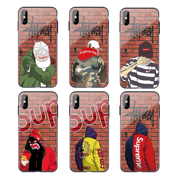 

for iphone xr colorful glass case for iphone xr x xs max 6 6s 7 8 plus glass cover plating not fade soft bumper case for ix ixs coque