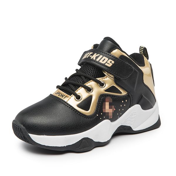 

2020 kids designer shoes children high basketball shoes toddler sport sneakers for boy girs shoe kids mens running shoes kids non-slip, Black