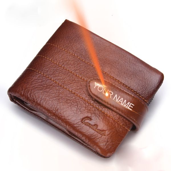 

brand men's wallet genuine leather short coin purse zipper male clutch bag brown color small trifold wallet card holder, Red;black