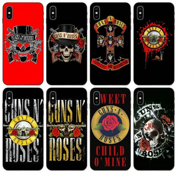 

tongtrade] pouch guns n roses case for iphone 11 pro max x xs xr 8s 7s 6s 5 se samsung j2 j3 j5 j7 prime huawei p smart lg k8 soft tpu case