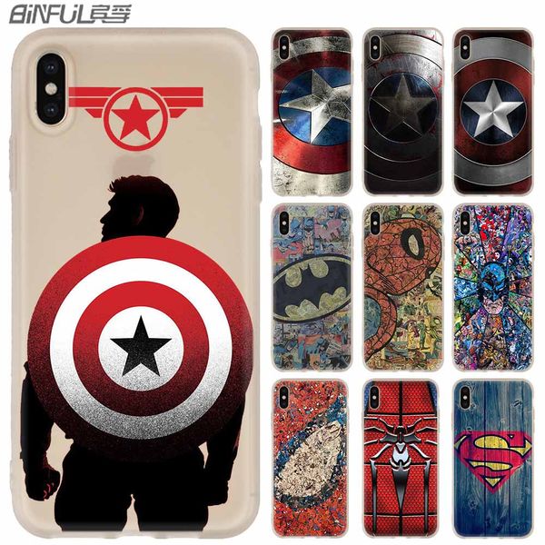 

marvel comic captain america phone cases luxury silicone soft cover for iphone xi r 2019 x xs max xr 6 6s 7 8 plus 5 4s se coque