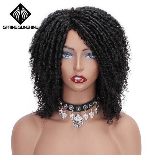 Soft Dreadlock Ombre Burg Wigs 6inch Short Synthetic Wigs For Black Women High Temperature Fiber Faux Locs Crochet Twist Hair Best Synthetic Wigs