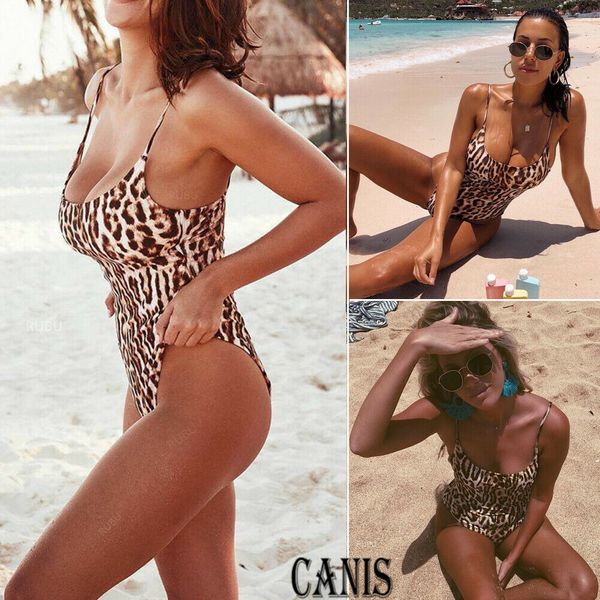 

new women one piece swimsuit bikini push up beach brazilian leopard swimwear women beachwear monokini biquini