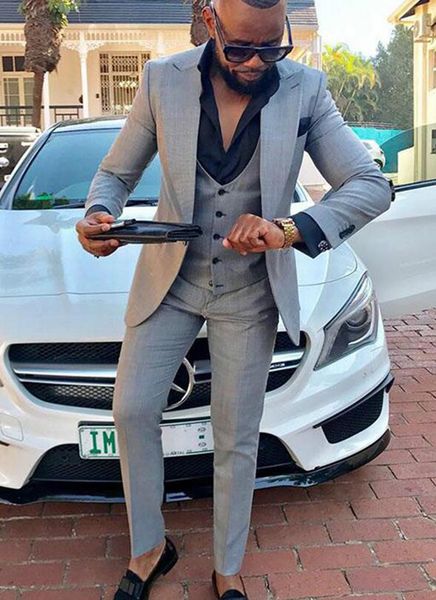 

две пьесы серый мужские костюмы жениха свадебные смокинги формальные деловые костюмы groomsmen one button жених жакеты брюки костюмы set, Black;gray