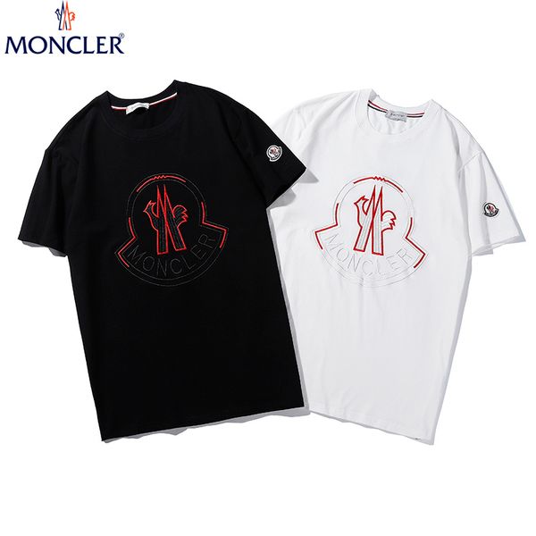 

2020 new summer fashion moncler brand t-shirt men's fashion letter printed t-shirt with round collar and short, Black;brown