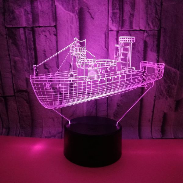 

originality ship 3d lamp usb small night-light 3d small night-light colorful touch remote control 3d small desk lamp