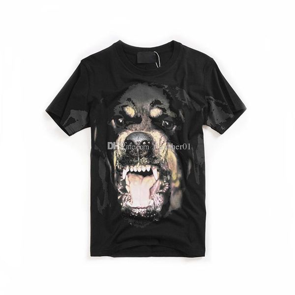 

luxury mens designer t shirt men women hip hop short sleeves tees summer dog print black tees fashion t shirt, White;black