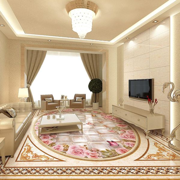 

self-adhesive] 3d floor tile flower 135 floor wallpaper mural wall print decal wall murals