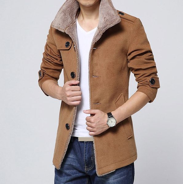 

mrmt 2019 brand men's jackets woolen overcoat for male windbreaker casual thermal jacket outer wear clothing garment, Black