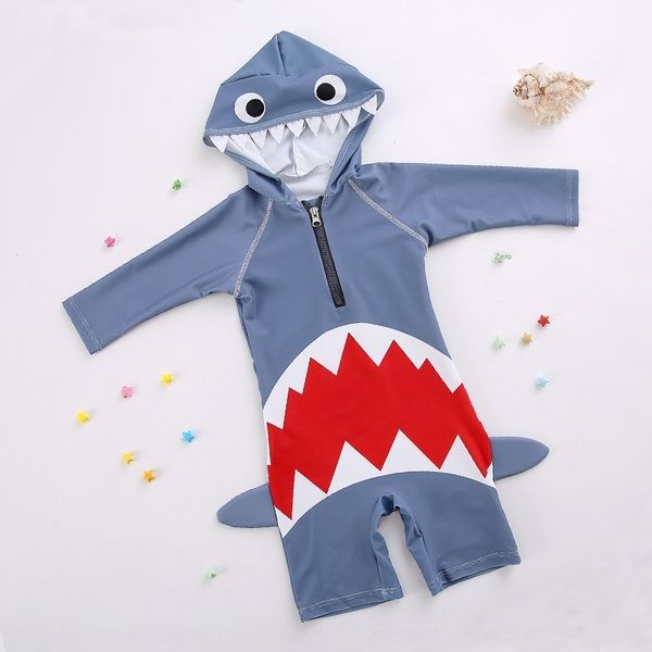 

flfma children's swimming swim one-piece swimsuit cute cartoon boys' and girls' children's middle-child baby holiday sun, White;black