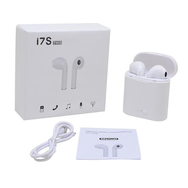 

I7 tw earbud bluetooth 5 0 in ear tereo wirele bluetooth earphone with mic for iphone x air mart phone pod wirele headphone