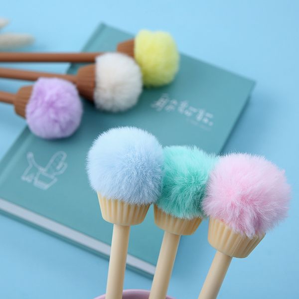 

1 pieces lytwtw's creative cute cartoon ice cream cone hair ball gel kawaii pen stationery gift school office supplies