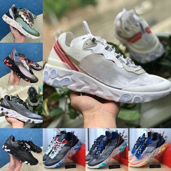 

2019 React Element 87 Кроссовки для мужчин, женщин, белых, черных, UNDERCOVER X, грядущих, NEPTUNE, ЗЕЛ