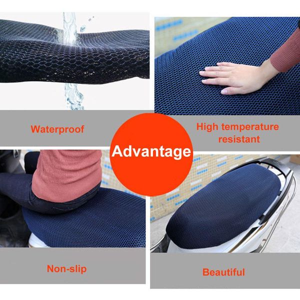 

vehemo mesh air pad cycling seat cover black seat cushion scooter slow rebound motorbike