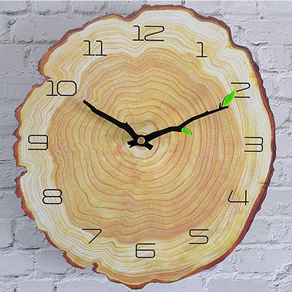 

vintage wooden clock cafe office home kitchen wall decorative silent clock art large wall gift home living room wallclock