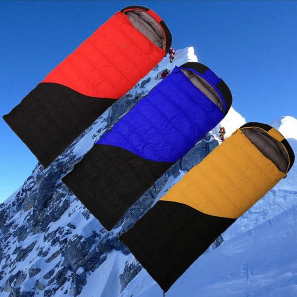 

ultra light outdoor white duck down sleeping bag indoor midday break camping waterproof warm splicing single sleeping bag