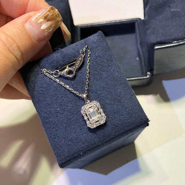 

ожерелье rock sugar diamond necklace t площади 925 стерлингового серебра высоких женских украшений christmas party gift1, Silver