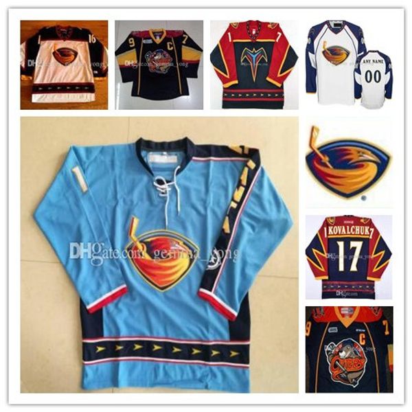 Männer Custom Vintage Atlanta Thrashers Hockey Dany Heatley 15 Tobias Enstrom 39 Marian Hossa 16 Ilya Kovalchuk 17 Ice Trikots Heißer Verkauf