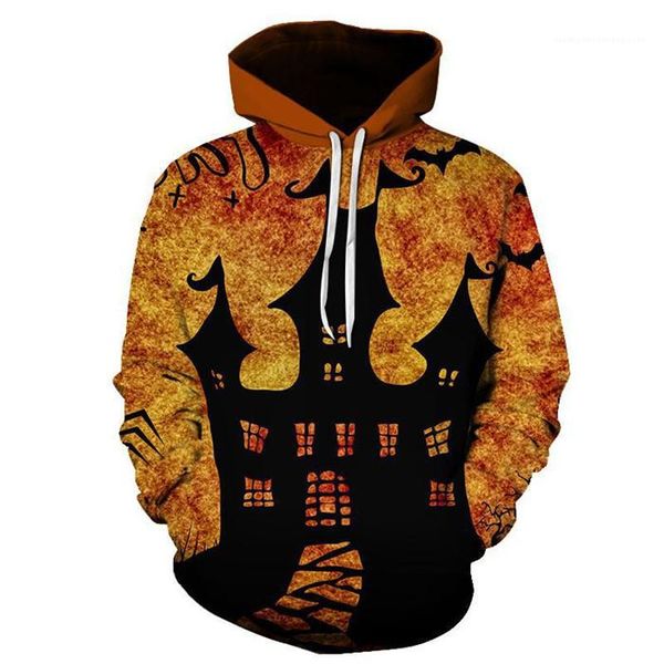 

clothing fashion style casual apparel halloween style mens autumn designer hoodies halloween pullover 3d print homme, Black