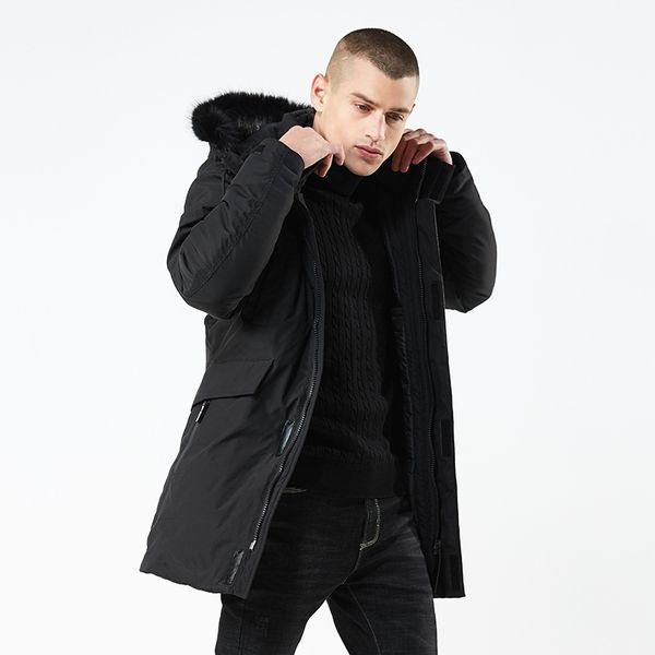 

padding winter parka men warm jacket hooded european men long coat streetwear windproof black young warm clothing 50mf