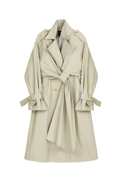 

over the knees leisure time lapel women long coat fashion outwear modern trench feminine coat korean ladies new long windbreaker, Tan;black
