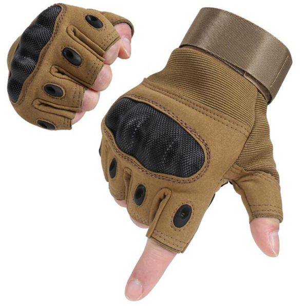

bicycle outdoor tactical gloves sports gym army paintball fingerless mountaineering half finger gloves, Black