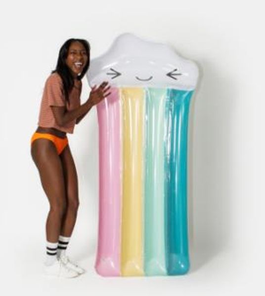2019 180cm Transparent Inflatable Colorful Rainbow Floating Row