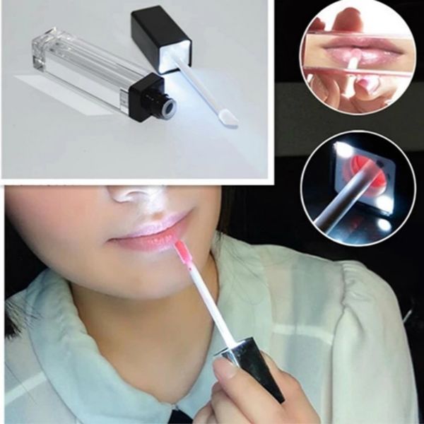 

wholesale led empty lip gloss tubes black square clear lip gloss tube refillable lipgloss bottles containers plastic packaging with mirror