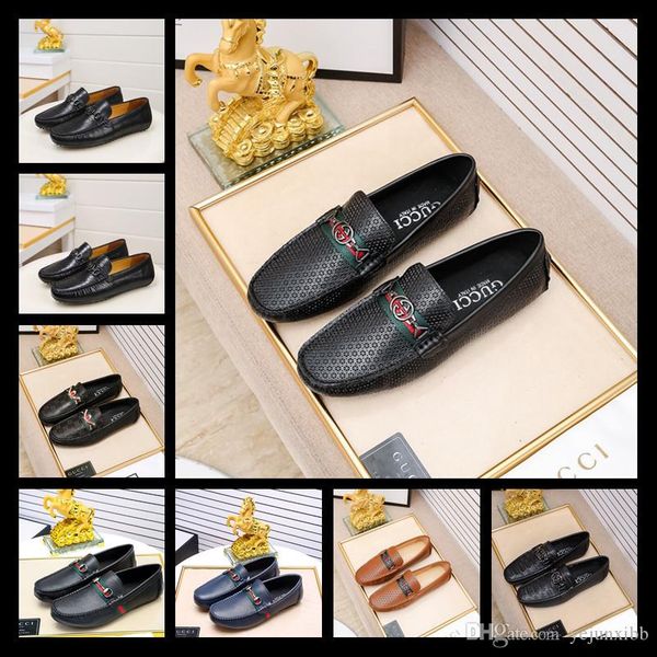 

a1 mens luxury g designer ace dress shoes black brown suede leather casual loafers men slip on pointed oxford shoes with box