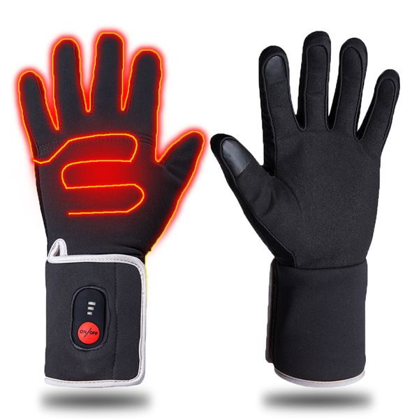 

men women winter warm heated gloves outdoor skiing riding heating gloves electric moto windproof touch screen