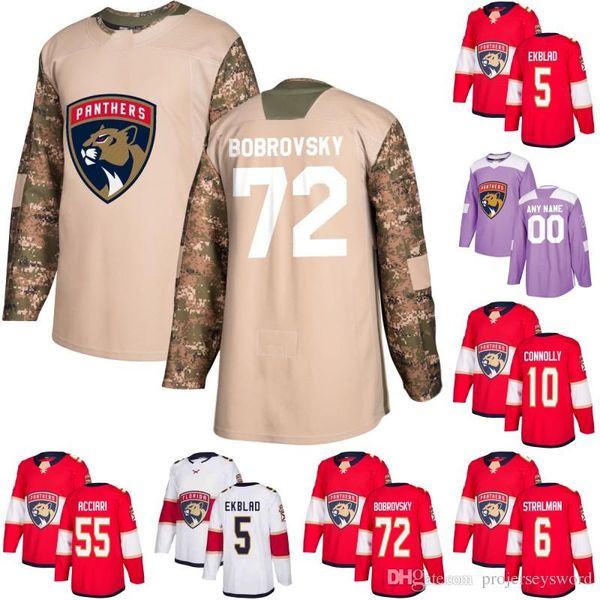 

72 Sergei Bobrovsky Jersey Florida Panthers Brett Connolly Anton Stralman Noel Acciari Keith Yandle Roberto Luongo Aaron Ekblad Aleksander