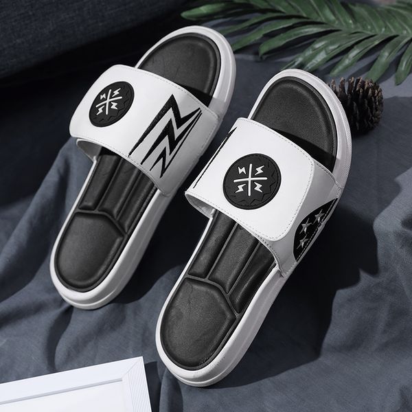 

slippers men's shoes soft massage men plus size fashion summer flip flops outdoor beach sandal for multiple colour, Black