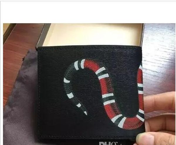 

2018 Mens Brand Wallet Leather With Wallets For Men Purse snake Tiger bee Wallet Men Wallet