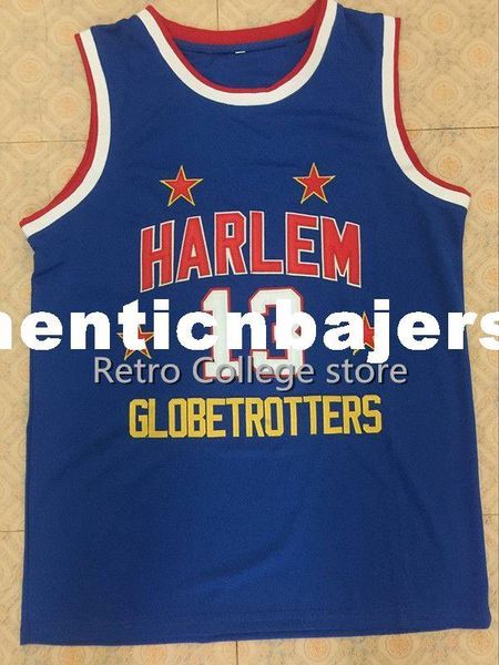 

13 wilt chamberlain retro too tall hall harlem globetrotters basketball jerseys mens 100% double stitched xs-6xl vest jerseys, Black;blue