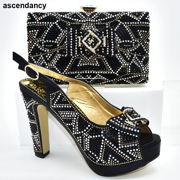 

fashion african matching shoes and bags italian in women nigerian party pumps women italian african party pumps shoes and bag, Black