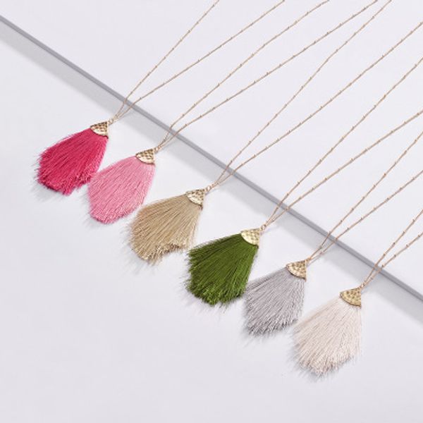 

tassel necklace, Silver