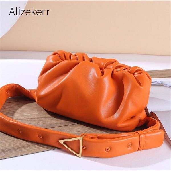 

soft pu leather pleated shoulder bag women 2020 new korean clip handbag female black purse casual fashion