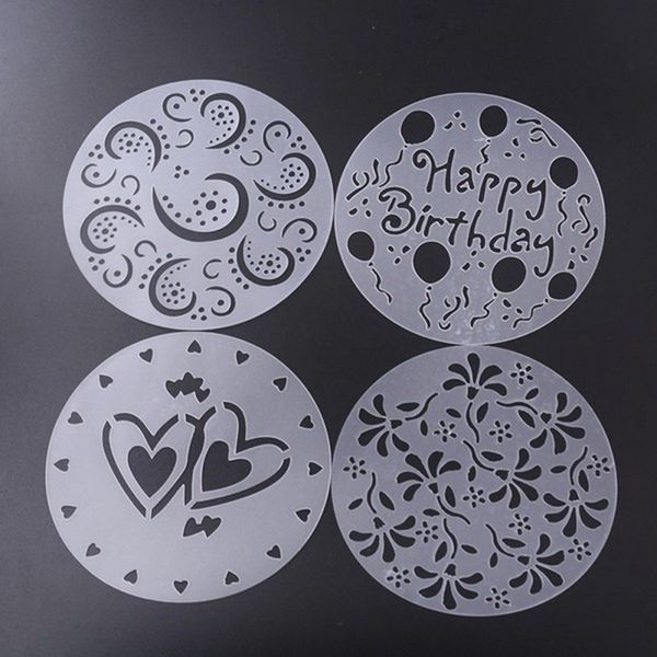 

plastic cakes flower spray templates diy baking mold fondant template birthday cake decoration templates kitchen baking tool