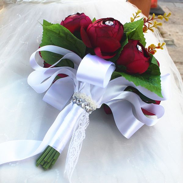 2019 wedding bouquet roses holder wedding flowers bridal bouquets artificial bridesmaids accessories wedding bouquet dark red wedding flowers london paper flower bridal bouquet