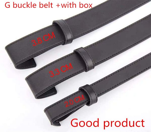

2019 selling new men and women g gold button black belt true leather business belt gift box with original box, Black;brown