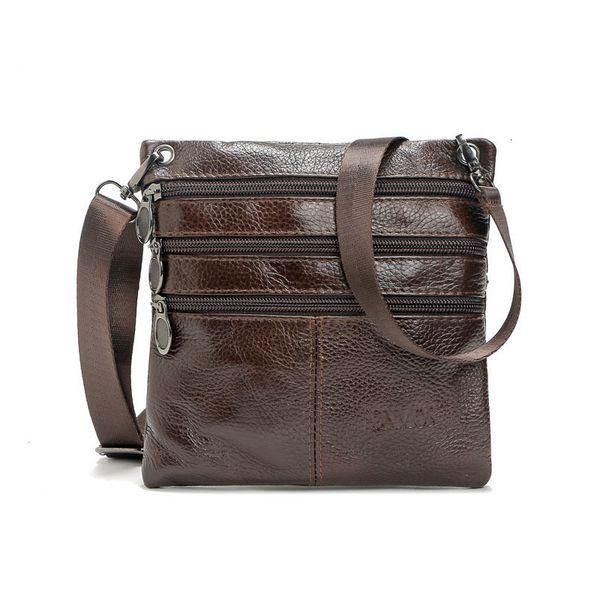 

new men's solid real leather messenger bag vintage small cross body bags genuine leather shoulder bag for man