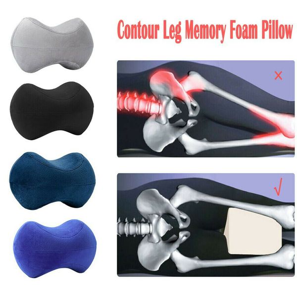 

memory foam knee pillow orthopaedic leg pillow bed cushion support pain relif