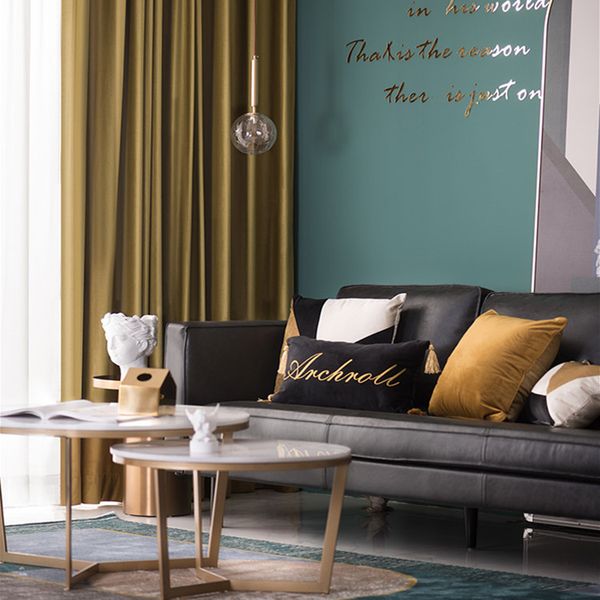 

blackout belgian velvet curtain for living room bedroom light retro finished french window custom cloth